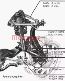 Рычаг независимой подвески колеса (METZGER: 58009211)