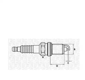 Свеча зажигания (MAGNETI MARELLI: 062000774304)