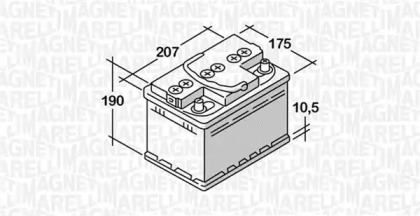 Аккумулятор (MAGNETI MARELLI: 068040033020)