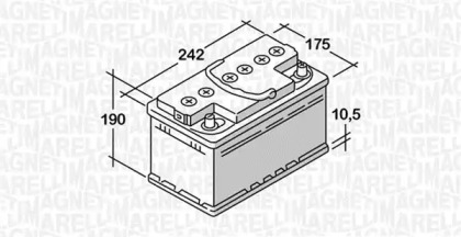 Аккумулятор (MAGNETI MARELLI: 068055048020)