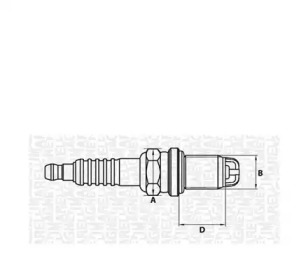 Свеча зажигания (MAGNETI MARELLI: 062000772304)