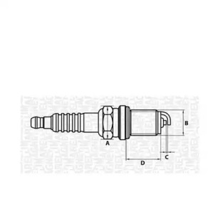 Свеча зажигания (MAGNETI MARELLI: 062000776304)