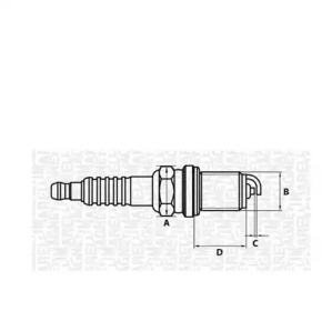 Свеча зажигания (MAGNETI MARELLI: 062000780304)