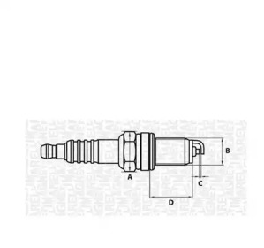 Свеча зажигания (MAGNETI MARELLI: 062000769304)