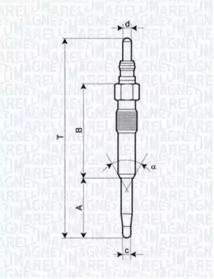 Свеча накаливания (MAGNETI MARELLI: 062900038304)