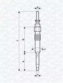 Свеча накаливания (MAGNETI MARELLI: 062900039304)