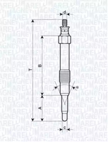 Свеча накаливания (MAGNETI MARELLI: 062900000304)