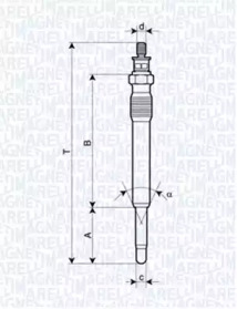 Свеча накаливания (MAGNETI MARELLI: 062900001304)