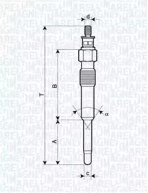 Свеча накаливания (MAGNETI MARELLI: 062900007304)