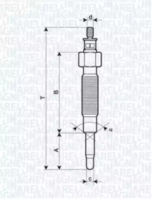 Свеча накаливания (MAGNETI MARELLI: 062900019304)