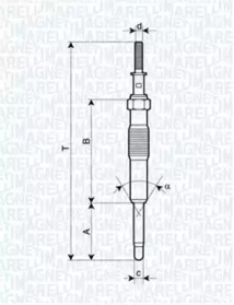 Свеча накаливания (MAGNETI MARELLI: 062900034304)