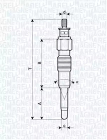 Свеча накаливания (MAGNETI MARELLI: 062900040304)