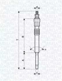 Свеча накаливания (MAGNETI MARELLI: 062900043304)