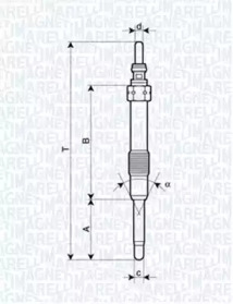 Свеча накаливания (MAGNETI MARELLI: 062900053304)