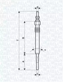 Свеча накаливания (MAGNETI MARELLI: 062900058304)