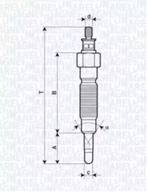 Свеча накаливания (MAGNETI MARELLI: 062900064304)