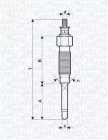 Свеча накаливания (MAGNETI MARELLI: 062900065304)