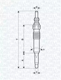 Свеча накаливания (MAGNETI MARELLI: 062900071304)