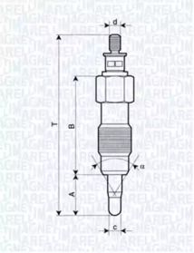 Свеча накаливания (MAGNETI MARELLI: 062900073304)