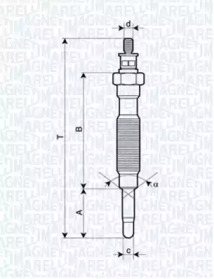 Свеча накаливания (MAGNETI MARELLI: 062900072304)