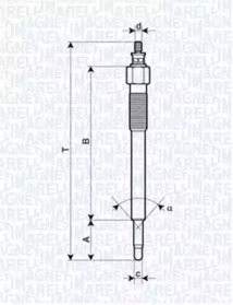 Свеча накаливания (MAGNETI MARELLI: 062900075304)