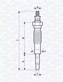 Свеча накаливания (MAGNETI MARELLI: 062900077304)