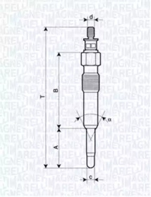 Свеча накаливания (MAGNETI MARELLI: 062503901304)