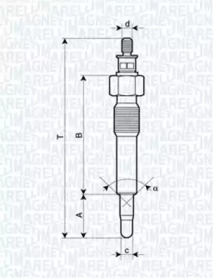 Свеча накаливания (MAGNETI MARELLI: 062583202304)