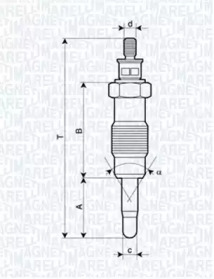 Свеча накаливания (MAGNETI MARELLI: 062580704304)