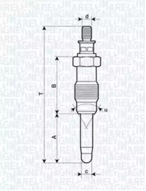 Свеча накаливания (MAGNETI MARELLI: 062587001304)