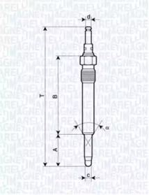 Свеча накаливания (MAGNETI MARELLI: 062900003304)