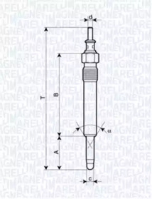 Свеча накаливания (MAGNETI MARELLI: 062900004304)