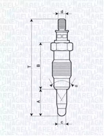 Свеча накаливания (MAGNETI MARELLI: 062900008304)