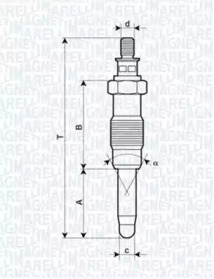 Свеча накаливания (MAGNETI MARELLI: 062900010304)