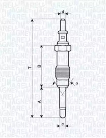 Свеча накаливания (MAGNETI MARELLI: 062900046304)