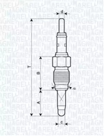 Свеча накаливания (MAGNETI MARELLI: 062900083304)