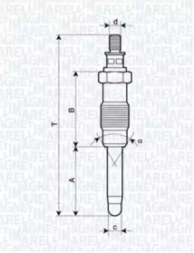 Свеча накаливания (MAGNETI MARELLI: 061830166304)