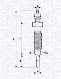 Свеча накаливания (MAGNETI MARELLI: 062900045304)