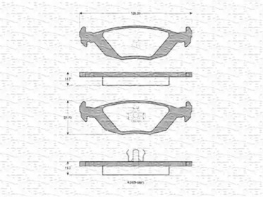 Комплект тормозных колодок (MAGNETI MARELLI: 363702160014)