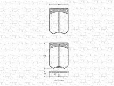 Комплект тормозных колодок (MAGNETI MARELLI: 363702160098)