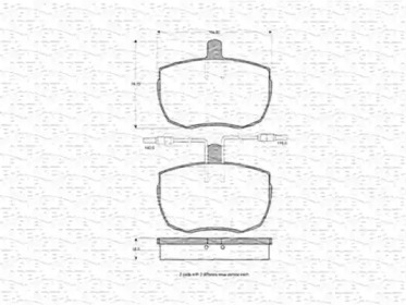 Комплект тормозных колодок (MAGNETI MARELLI: 363702160142)