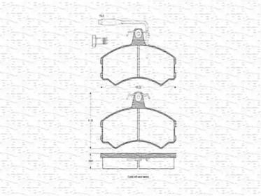 Комплект тормозных колодок (MAGNETI MARELLI: 363702160147)