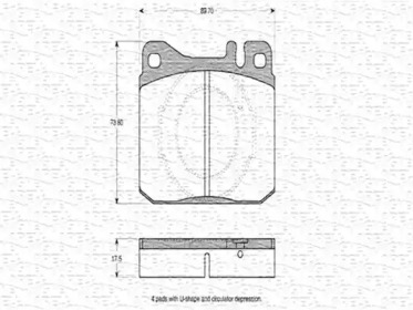 Комплект тормозных колодок (MAGNETI MARELLI: 363702160160)