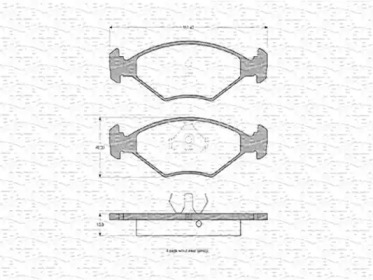 Комплект тормозных колодок (MAGNETI MARELLI: 363702160180)