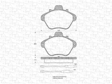Комплект тормозных колодок (MAGNETI MARELLI: 363702160282)
