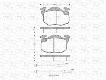 Комплект тормозных колодок (MAGNETI MARELLI: 363702160295)