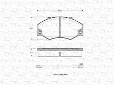 Комплект тормозных колодок (MAGNETI MARELLI: 363702160297)