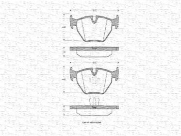 Комплект тормозных колодок (MAGNETI MARELLI: 363702160308)