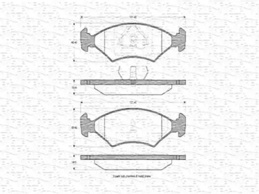 Комплект тормозных колодок (MAGNETI MARELLI: 363702160334)