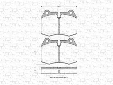 Комплект тормозных колодок (MAGNETI MARELLI: 363702160372)